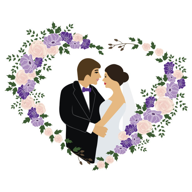 新婚夫妇的结婚卡片。图片 新婚夫妇的结婚卡片。图片下载