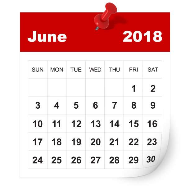 2018年6月日历图片 2018年6月日历图片下载