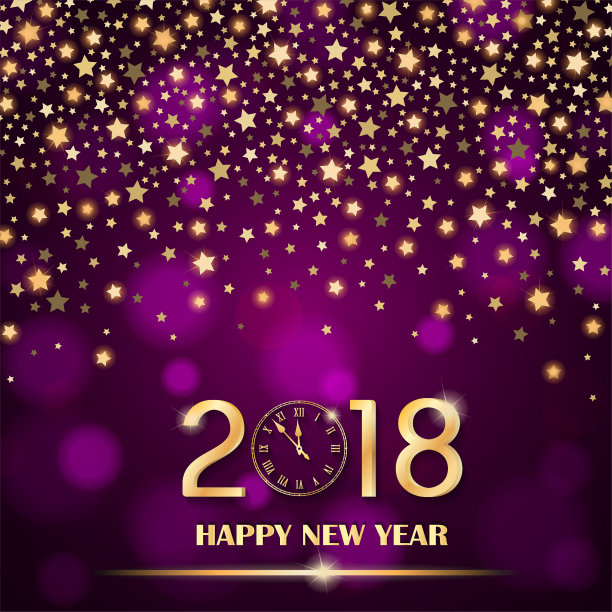 抽象闪烁的陨星在紫色环境模糊的背景。2018年新年概念。豪华的设计。矢量图图片 抽象闪烁的陨星在紫色环境模糊的背景。2018年新年概念。豪华的设计。矢量图图片下载
