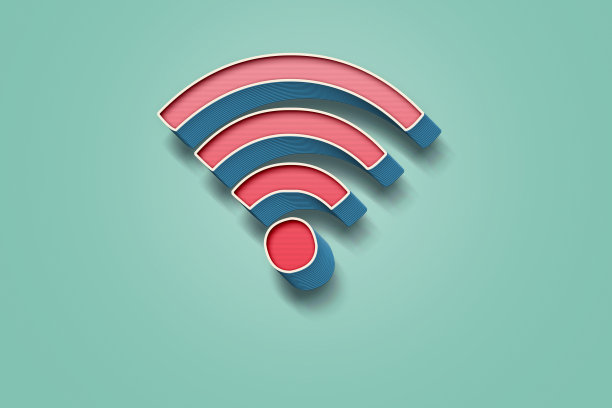 3D Wifi标志与复古效果图片 3D Wifi标志与复古效果图片下载