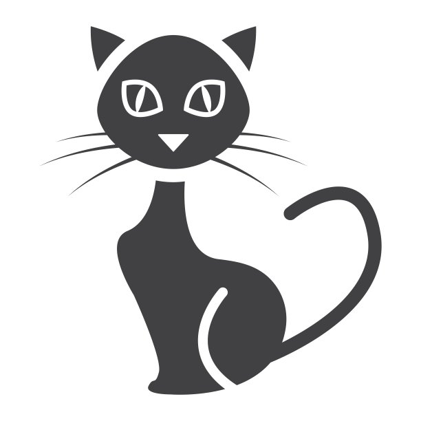 猫字形的图标,万圣节和可怕,动物符号矢量图形,一个坚实的图案在白色的背景,eps 10。图片 猫字形的图标,万圣节和可怕,动物符号矢量图形,一个坚实的图案在白色的背景,eps 10。图片下载
