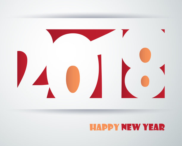 2018年新年快乐!问候卡。五颜六色的设计。矢量插图。图片 2018年新年快乐!问候卡。五颜六色的设计。矢量插图。图片下载