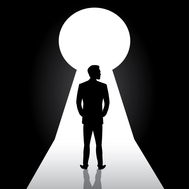 商人剪影站在门前锁眼,男子穿着sui图片 商人剪影站在门前锁眼,男子穿着sui图片下载