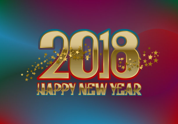 2018年新年贺卡模板,色彩缤纷,背景闪烁。图片 2018年新年贺卡模板,色彩缤纷,背景闪烁。图片下载