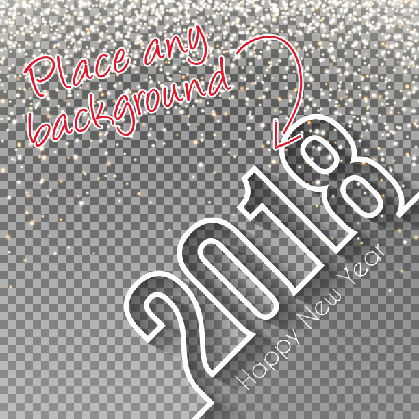 新年快乐2018黄金闪光-空白背景图片 新年快乐2018黄金闪光-空白背景图片下载