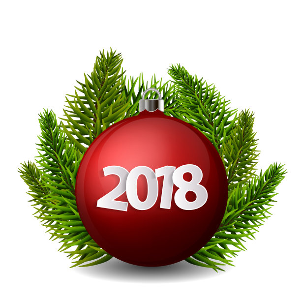 2018年圣诞节和新年概念。现实的绿松石圣诞球与银持有人和圣诞树枝孤立。矢量图图片 2018年圣诞节和新年概念。现实的绿松石圣诞球与银持有人和圣诞树枝孤立。矢量图图片下载