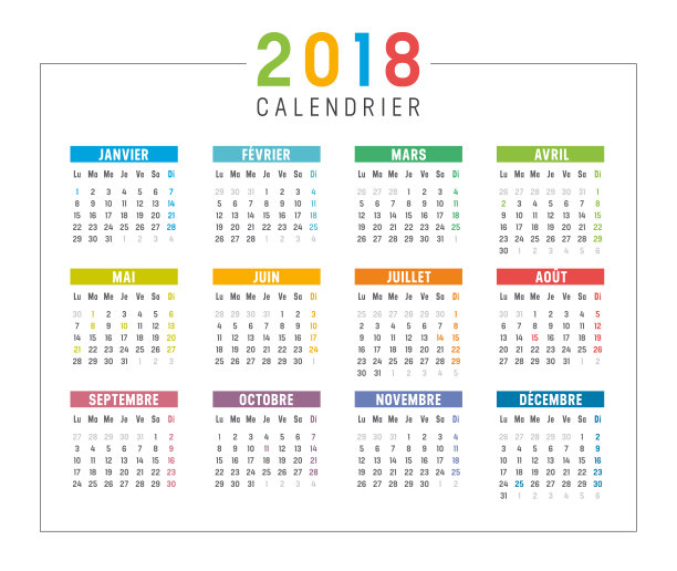 2018年法国日历图片 2018年法国日历图片下载