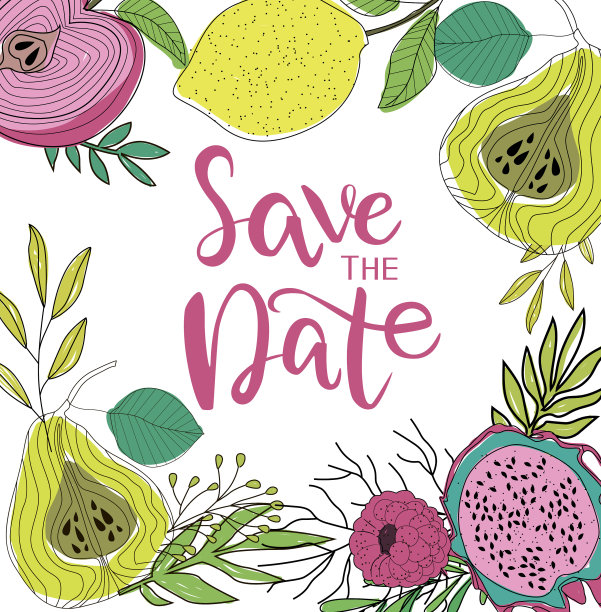 用水果和鲜花保存约会邀请卡。婚礼的邀请。爱你卡图片 用水果和鲜花保存约会邀请卡。婚礼的邀请。爱你卡图片下载