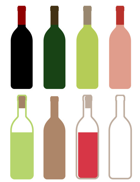 色彩斑斓的酒瓶图片 色彩斑斓的酒瓶图片下载