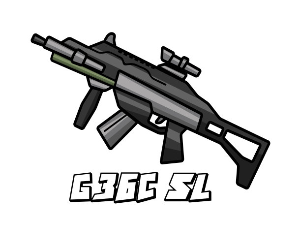 突击步枪武器模型g36c卡通设计图片 突击步枪武器模型g36c卡通设计图片下载