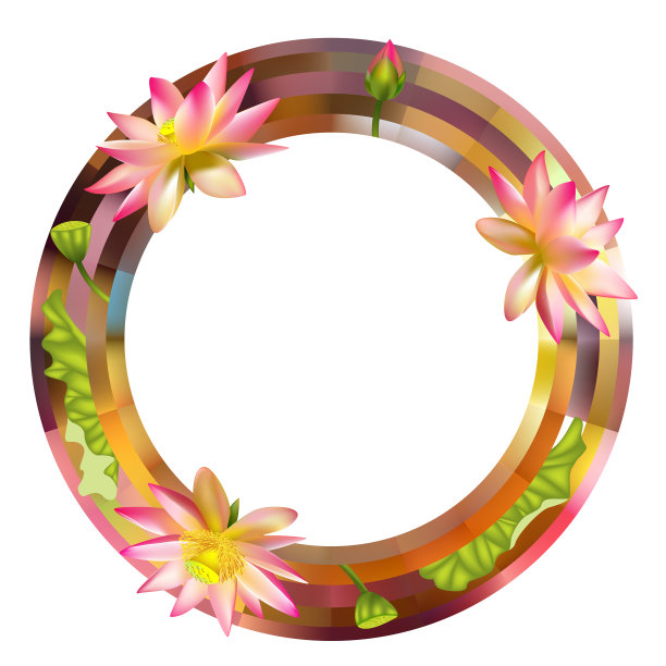 莲花。粉红色的。热带花卉。睡莲。花的背景。框架。边境。一个圆。磁盘。黄金。图片 莲花。粉红色的。热带花卉。睡莲。花的背景。框架。边境。一个圆。磁盘。黄金。图片下载
