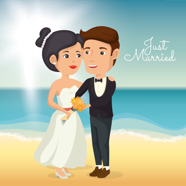 新婚夫妇在海滩上图片 新婚夫妇在海滩上图片下载