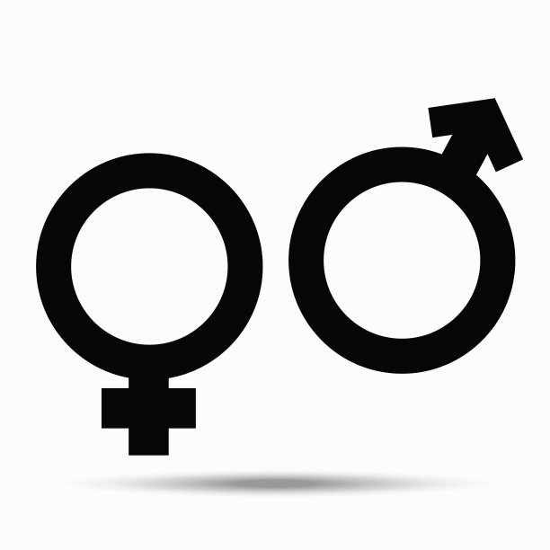 男性和女性的象征。白底插图图片 男性和女性的象征。白底插图图片下载