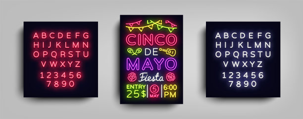 五月节海报在霓虹灯风格。设计模板传单邀请庆祝Cinco de Mayo,旗帜灯,印刷墨西哥节日庆祝派对。矢量插图。编辑文字霓虹灯图片 五月节海报在霓虹灯风格。设计模板传单邀请庆祝Cinco de Mayo,旗帜灯,印刷墨西哥节日庆祝派对。矢量插图。编辑文字霓虹灯图片下载