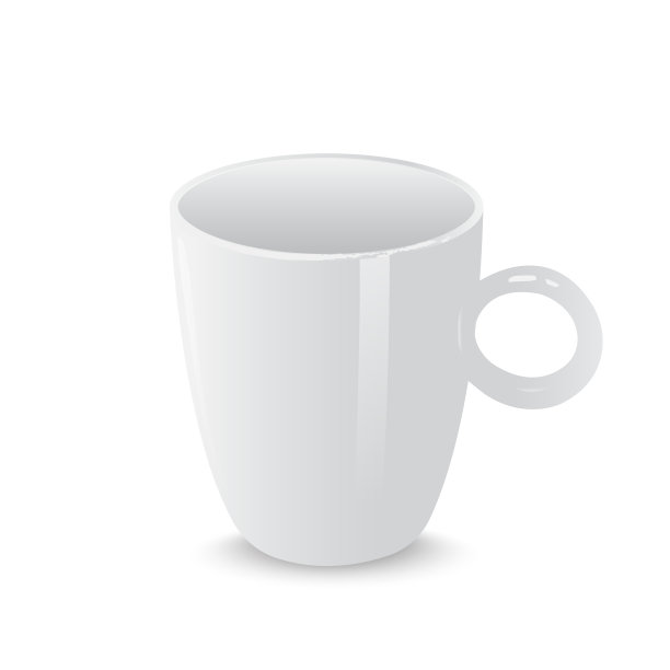 现实的白色杯子孤立在白色的背景图片 现实的白色杯子孤立在白色的背景图片下载