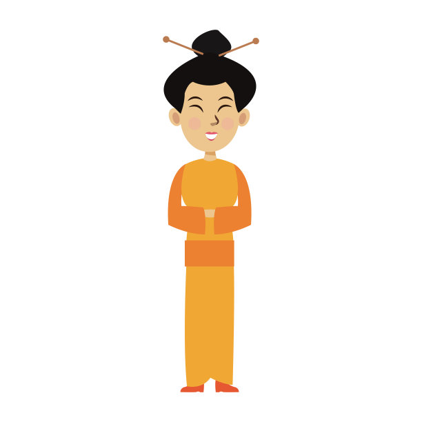 美丽的艺妓卡通图片 美丽的艺妓卡通图片下载