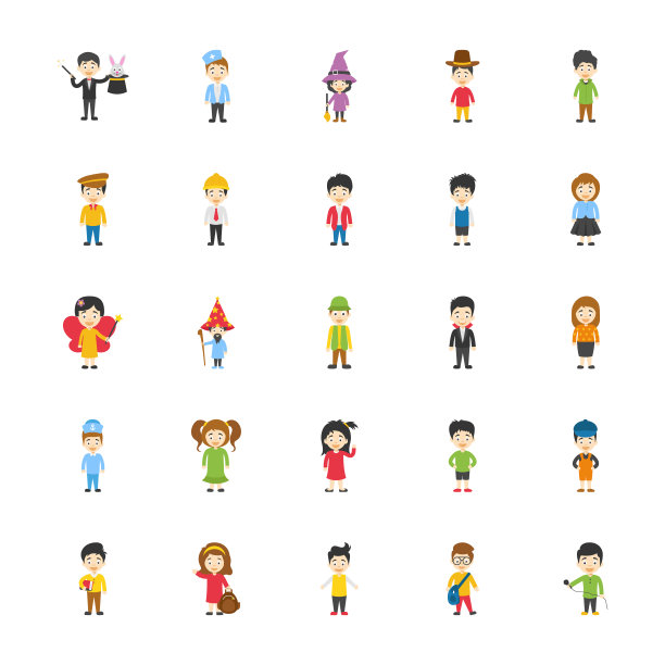 儿童卡通人物图标图片 儿童卡通人物图标图片下载