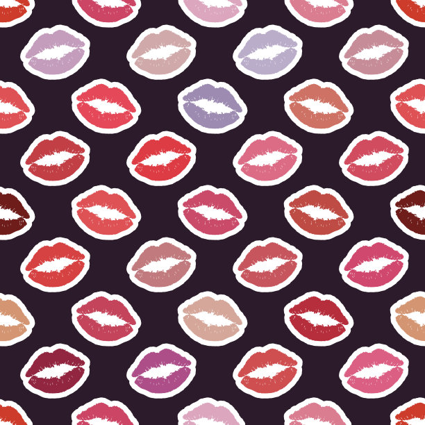 很多吻。无缝的矢量模式图片 很多吻。无缝的矢量模式图片下载