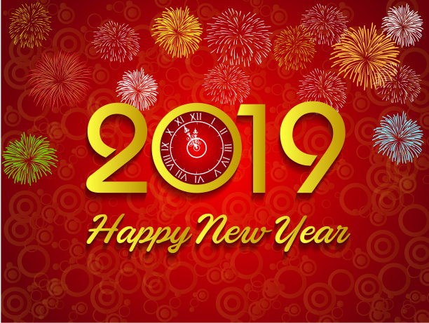 烟花展示2019年新年快乐和假日概念图片 烟花展示2019年新年快乐和假日概念图片下载