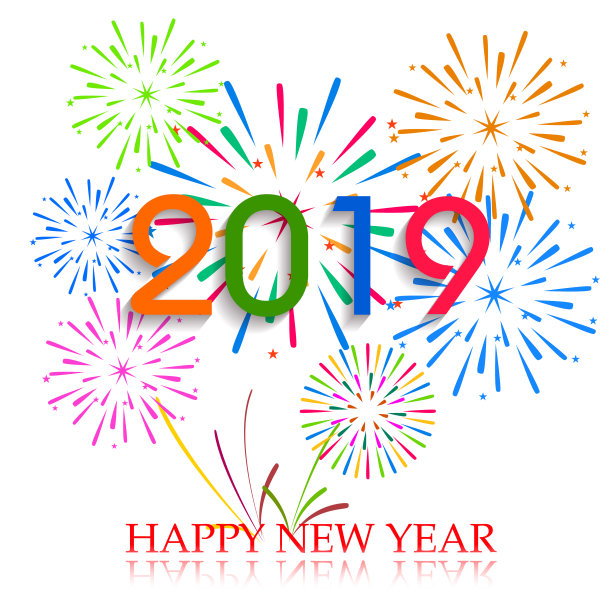 烟花展示2019年新年快乐和假日概念图片 烟花展示2019年新年快乐和假日概念图片下载