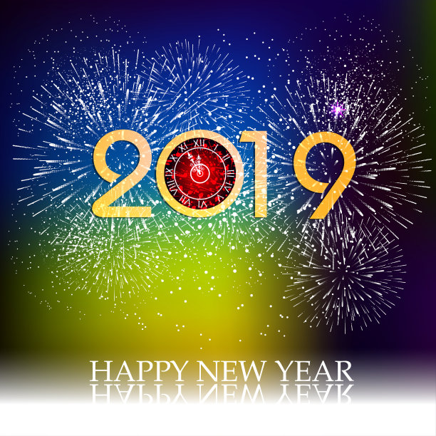 烟花展示2019年新年快乐和假日概念图片 烟花展示2019年新年快乐和假日概念图片下载