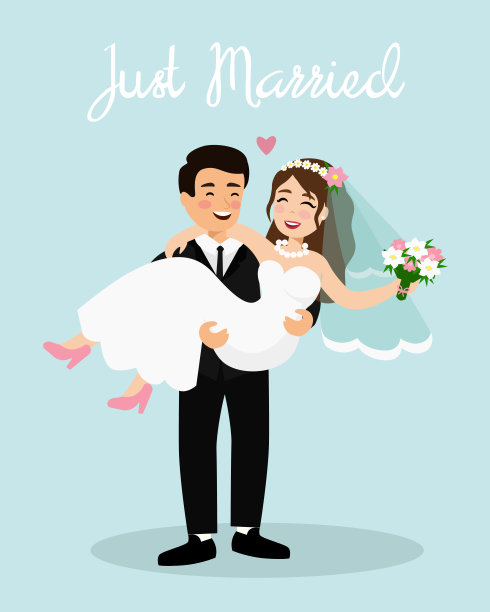 矢量插图的婚礼夫妇新娘和新郎。刚刚结婚的新人,快乐的新郎正抱着新娘,卡通扁风格。图片 矢量插图的婚礼夫妇新娘和新郎。刚刚结婚的新人,快乐的新郎正抱着新娘,卡通扁风格。图片下载