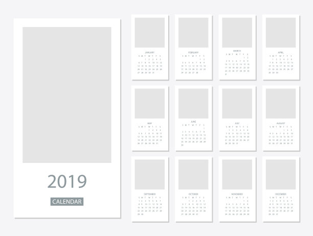 2019年日历模板设计图片 2019年日历模板设计图片下载