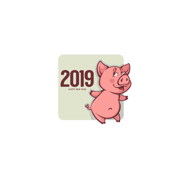 快乐的猪,中国新年的象征图片 快乐的猪,中国新年的象征图片下载