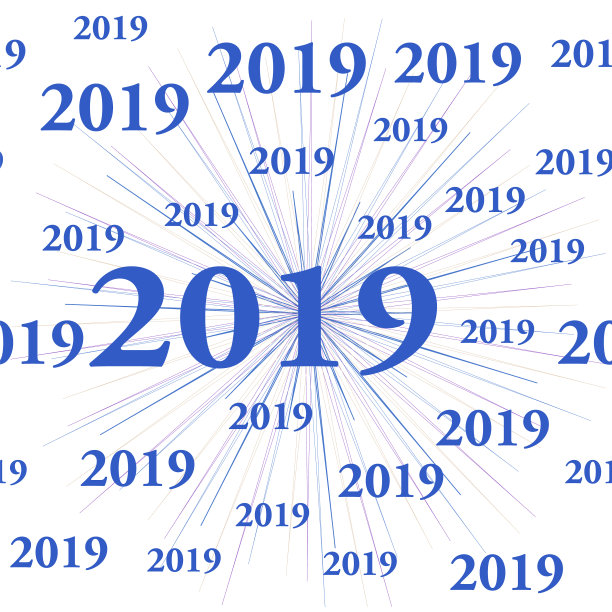 新年2019 -无缝模式背景图片 新年2019 -无缝模式背景图片下载