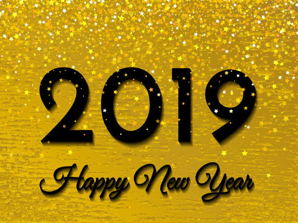 2019新年快乐。金色的纹理背景。2019年新年贺卡。图片 2019新年快乐。金色的纹理背景。2019年新年贺卡。图片下载