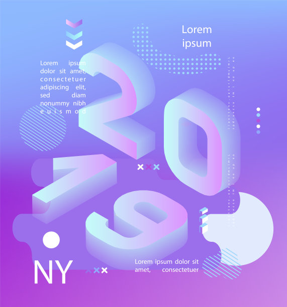 2019霓虹灯全息。横幅2019数字。矢量新年插画图片 2019霓虹灯全息。横幅2019数字。矢量新年插画图片下载