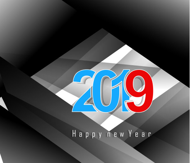 2019年新年快乐贺卡。矢量设计模板。图片 2019年新年快乐贺卡。矢量设计模板。图片下载