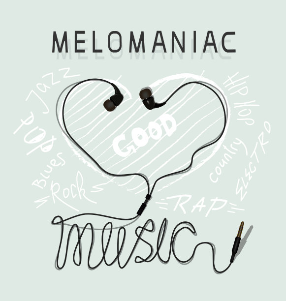 口号和耳机。图像印刷在t恤,衣服,明信片,背景,横幅和其他…图片 口号和耳机。图像印刷在t恤,衣服,明信片,背景,横幅和其他…图片下载