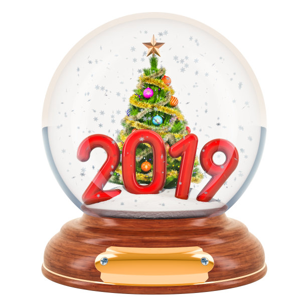 圣诞雪球2019与圣诞树内,3D渲染孤立在白色背景图片 圣诞雪球2019与圣诞树内,3D渲染孤立在白色背景图片下载