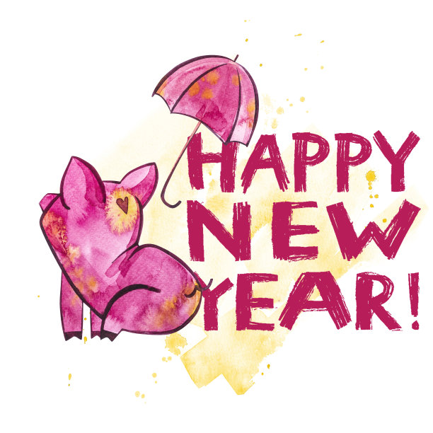 可爱的猪,创意2019年新年字。中国历法中年份的象征。孤立。水彩插图。图片 可爱的猪,创意2019年新年字。中国历法中年份的象征。孤立。水彩插图。图片下载