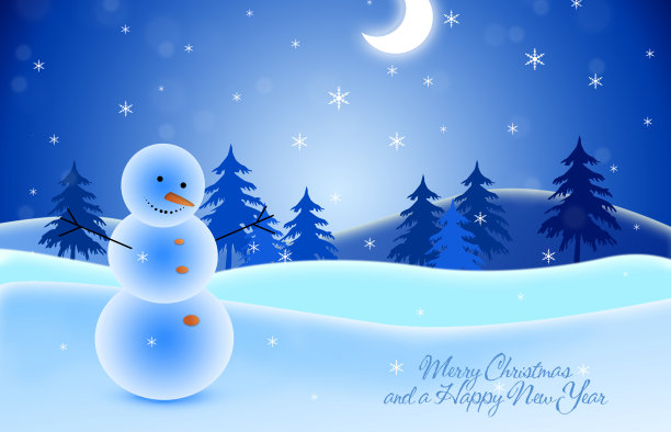新年的插图。雪人。图片 新年的插图。雪人。图片下载