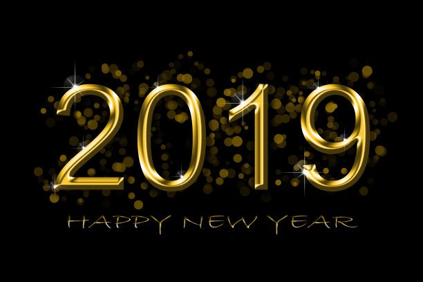 黑色和金色2019新年圣诞概念,散景抽象黄色背景图片 黑色和金色2019新年圣诞概念,散景抽象黄色背景图片下载