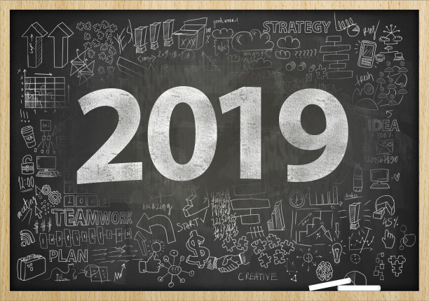 2019年新年/黑板与图表概念(点击查看更多)图片 2019年新年/黑板与图表概念(点击查看更多)图片下载