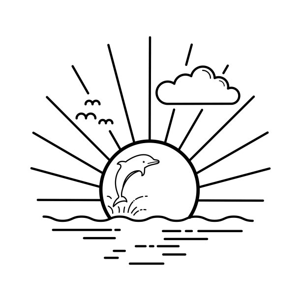 海豚设计向量图片 海豚设计向量图片下载