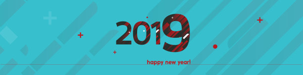 新年快乐2019矢量插图-粗体文字与宽创意设计的蓝色背景-红白线,圆圈,加号图片 新年快乐2019矢量插图-粗体文字与宽创意设计的蓝色背景-红白线,圆圈,加号图片下载