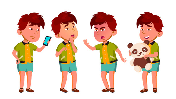 亚洲男孩幼儿园儿童姿态集向量。白人孩子的表情。活动。为横幅,传单,网页设计。孤立的卡通插图图片 亚洲男孩幼儿园儿童姿态集向量。白人孩子的表情。活动。为横幅,传单,网页设计。孤立的卡通插图图片下载