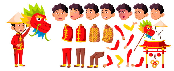 亚洲男孩幼儿园儿童向量。动画创作集。面对情感,手势。龙,节日。传统。朋友用于横幅,传单,宣传册设计。动画。孤立的卡通插图图片 亚洲男孩幼儿园儿童向量。动画创作集。面对情感,手势。龙,节日。传统。朋友用于横幅,传单,宣传册设计。动画。孤立的卡通插图图片下载