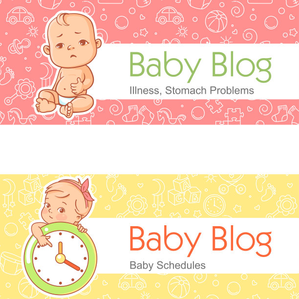 婴儿博客插图。可爱的小女孩拿着钟表。图片 婴儿博客插图。可爱的小女孩拿着钟表。图片下载