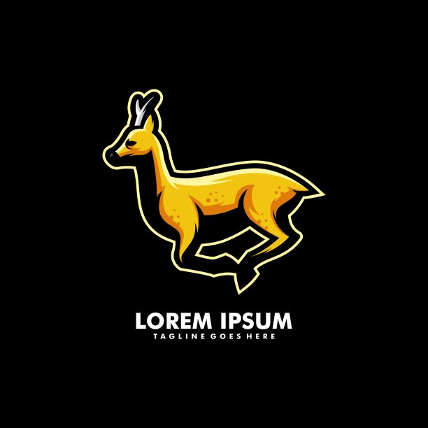 快乐的鹿插图矢量模板图片 快乐的鹿插图矢量模板图片下载