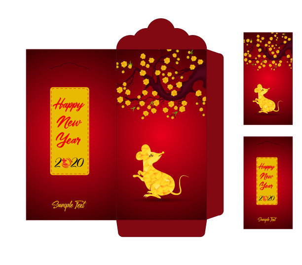 春节红包平面图标,鼠年2020图片 春节红包平面图标,鼠年2020图片下载
