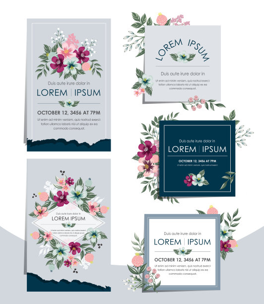 矢量插图为婚礼,周年纪念,生日和派对手绘卡片。图片 矢量插图为婚礼,周年纪念,生日和派对手绘卡片。图片下载