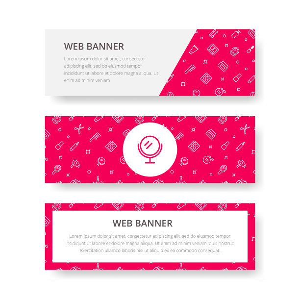 彩妆,彩妆套水平网页横幅,名片,矢量模板设计图片 彩妆,彩妆套水平网页横幅,名片,矢量模板设计图片下载