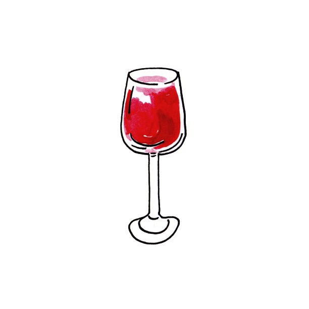 水彩手绘插图杯红酒在白色的背景。图片 水彩手绘插图杯红酒在白色的背景。图片下载