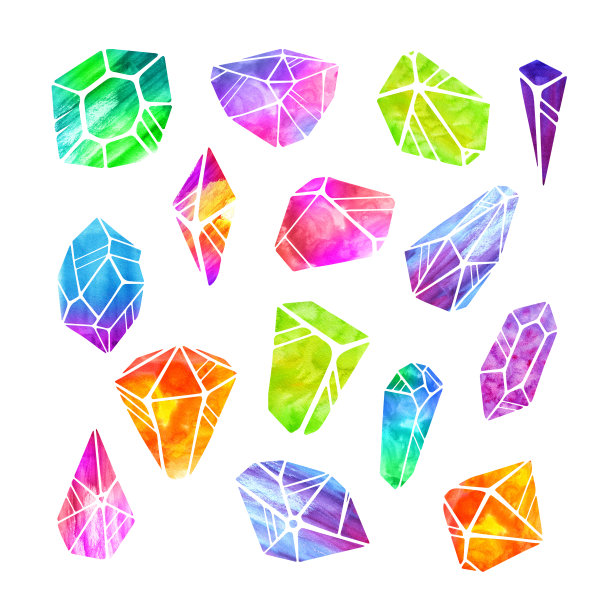 套水晶,渐变彩色魔术石。图片 套水晶,渐变彩色魔术石。图片下载
