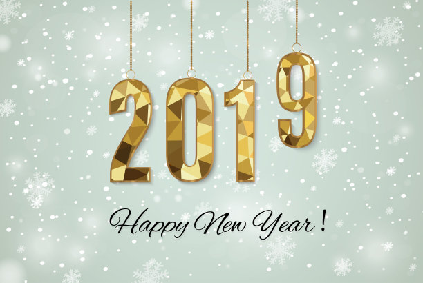 2019年金色新年标志与金色闪光和加载面板上的黑色背景。矢量新年插画图片 2019年金色新年标志与金色闪光和加载面板上的黑色背景。矢量新年插画图片下载